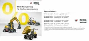 Blogbeitragsbild zu 0% Finanzierung auf das gesamte Sortiment von Wacker Neuson