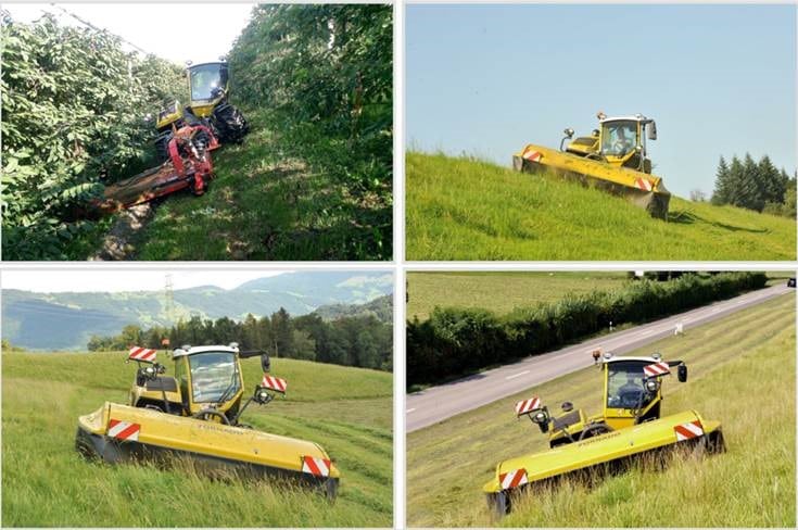 Rigitrac SKH60 Collage - Rigitrac im Einsatz am Hang verschiedene Fotos